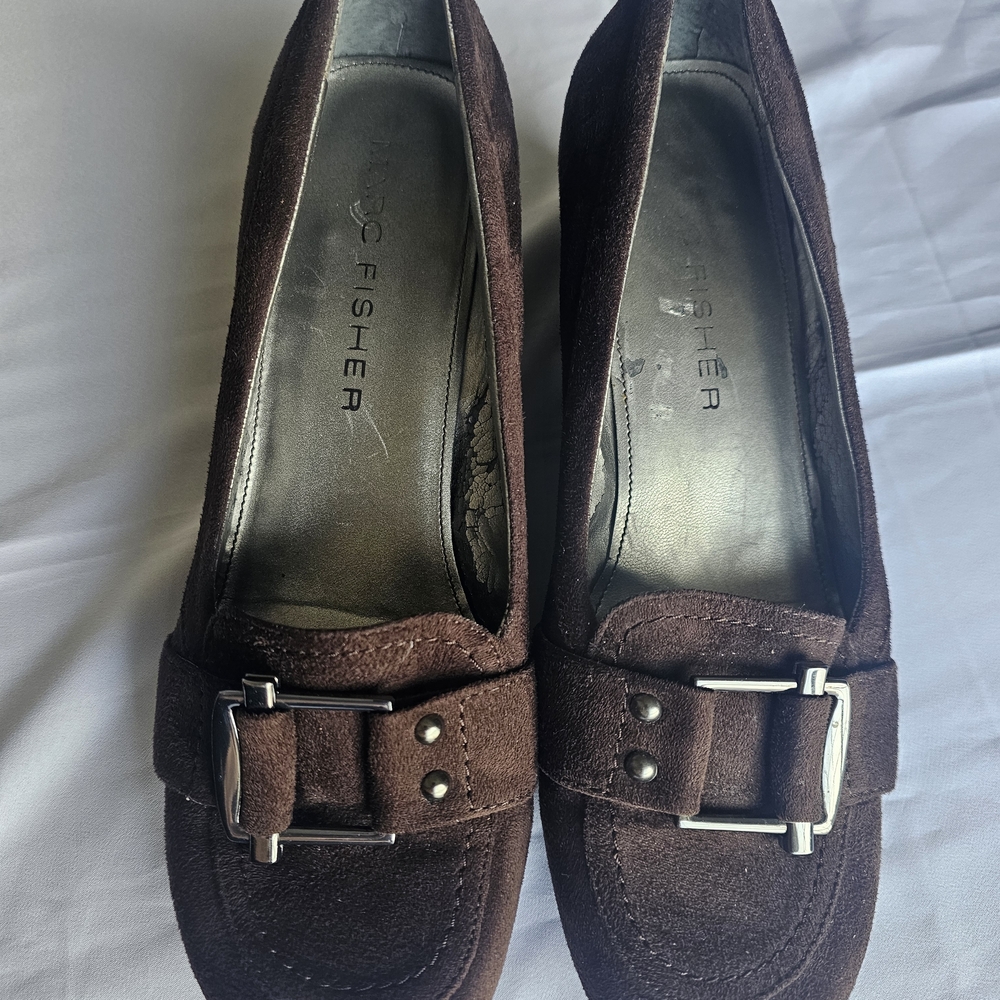 Brown Suede Women's Loafers by Eileen Fisher - Picture 3 of 15